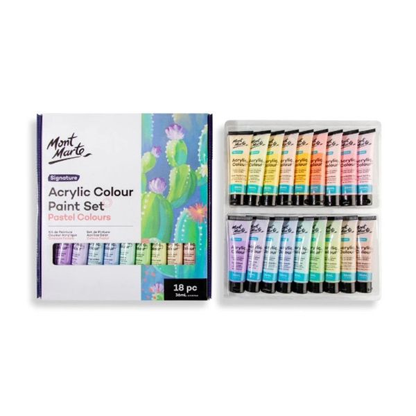 Acrylic Colour Pastel Paint Set Signature 18pc x 36ml