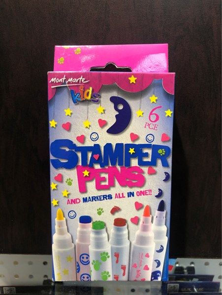 Bộ 6 Bút Marker Con Dấu Cho Bé