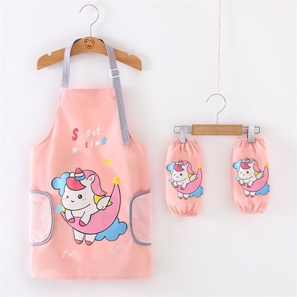 Tạp dề cao cấp 3 nút Mia màu bò lợt