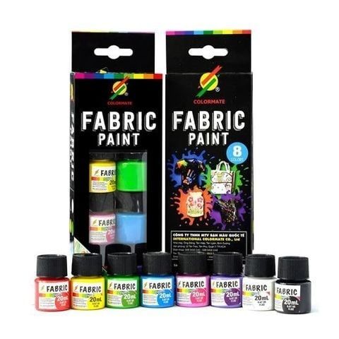 BỘ 8 MÀU VẼ TRÊN VẢI CM-FABRIC-8C-Colormate