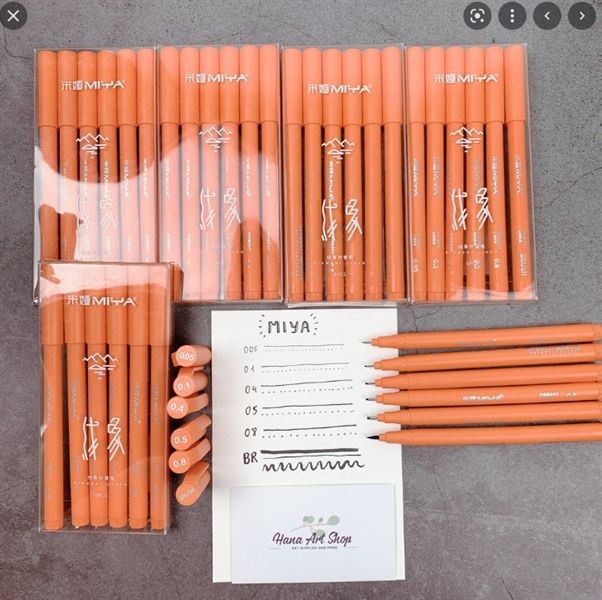 Miya-Pigmentliner Set Orange