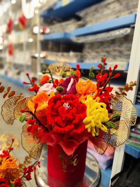 Chậu hoa kẽm nhung tết