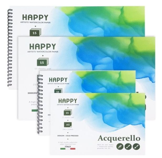 SỔ HAPPY LÒ XO A4 300G 15S
