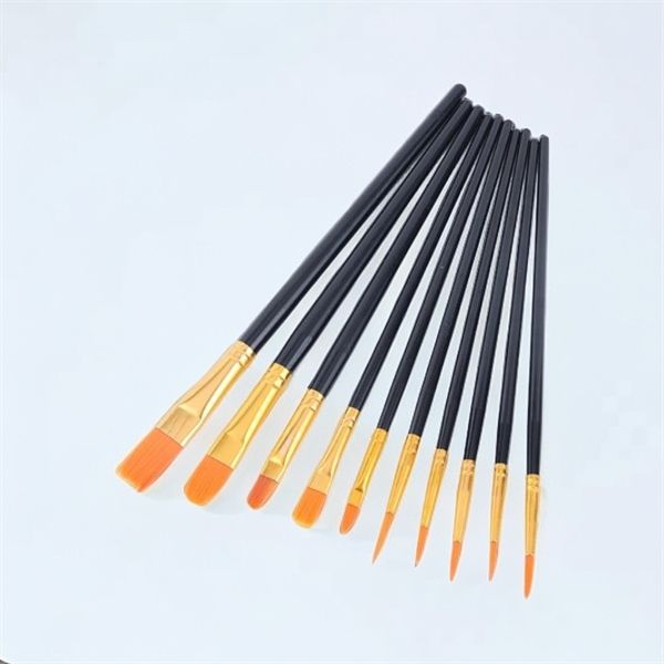 Bộ 10 cây cọ vẽ màu nước chất liệu nylon