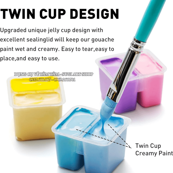 HIMI 112 Colors 12ml Gouache Paint Set Ice Blue Packaging