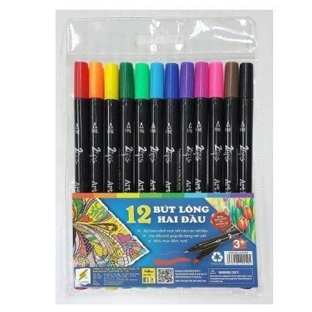 Bộ 12 cây bút lông 2 đầu-Colormate