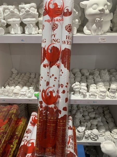 Pháo hoa giấy cánh hoa hồng 80cm