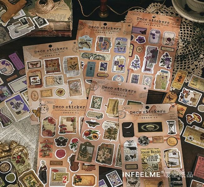 Sticker DS_Vintage Stamp Deco