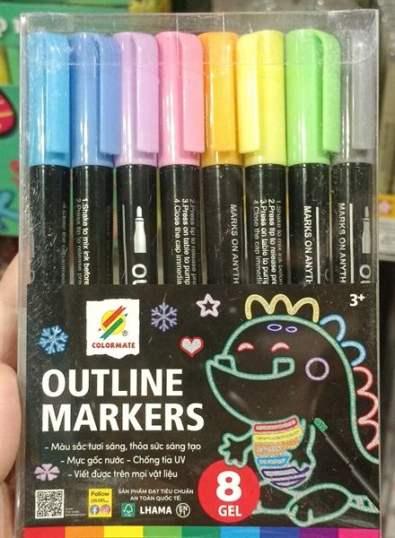 BỘ 8 BÚT MÀU OUTLINE