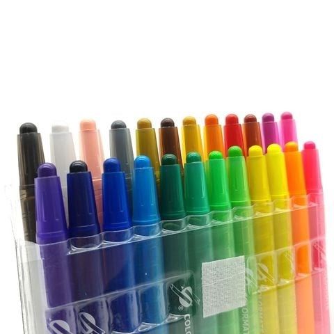 Bộ bút sáp vặn 24 màu-Colormate