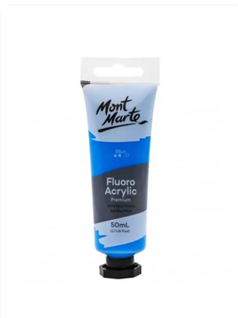 MM Fluoro Acrylic Paint 50ml - Blue