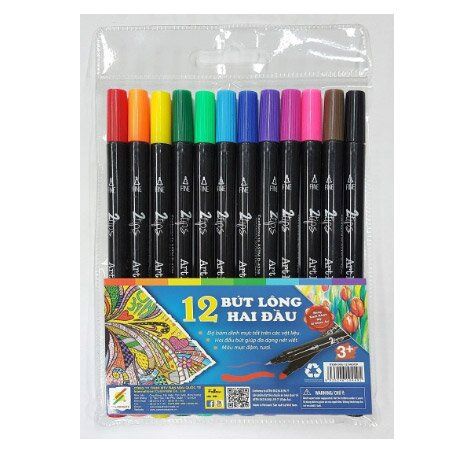 Bộ 12 cây bút lông 2 đầu-Colormate