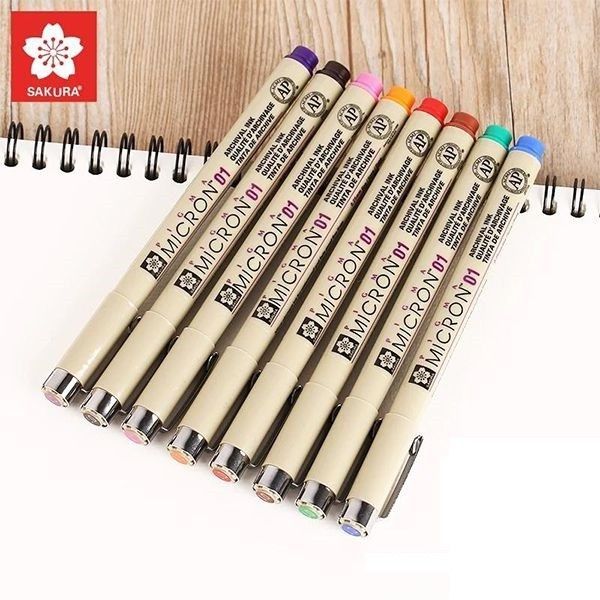 Bút Pigma Micron 01 Bộ 8 Cây
