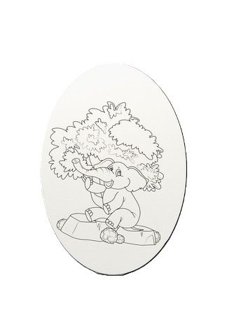 Bảng canvas in oval 20x30cm-Colormate