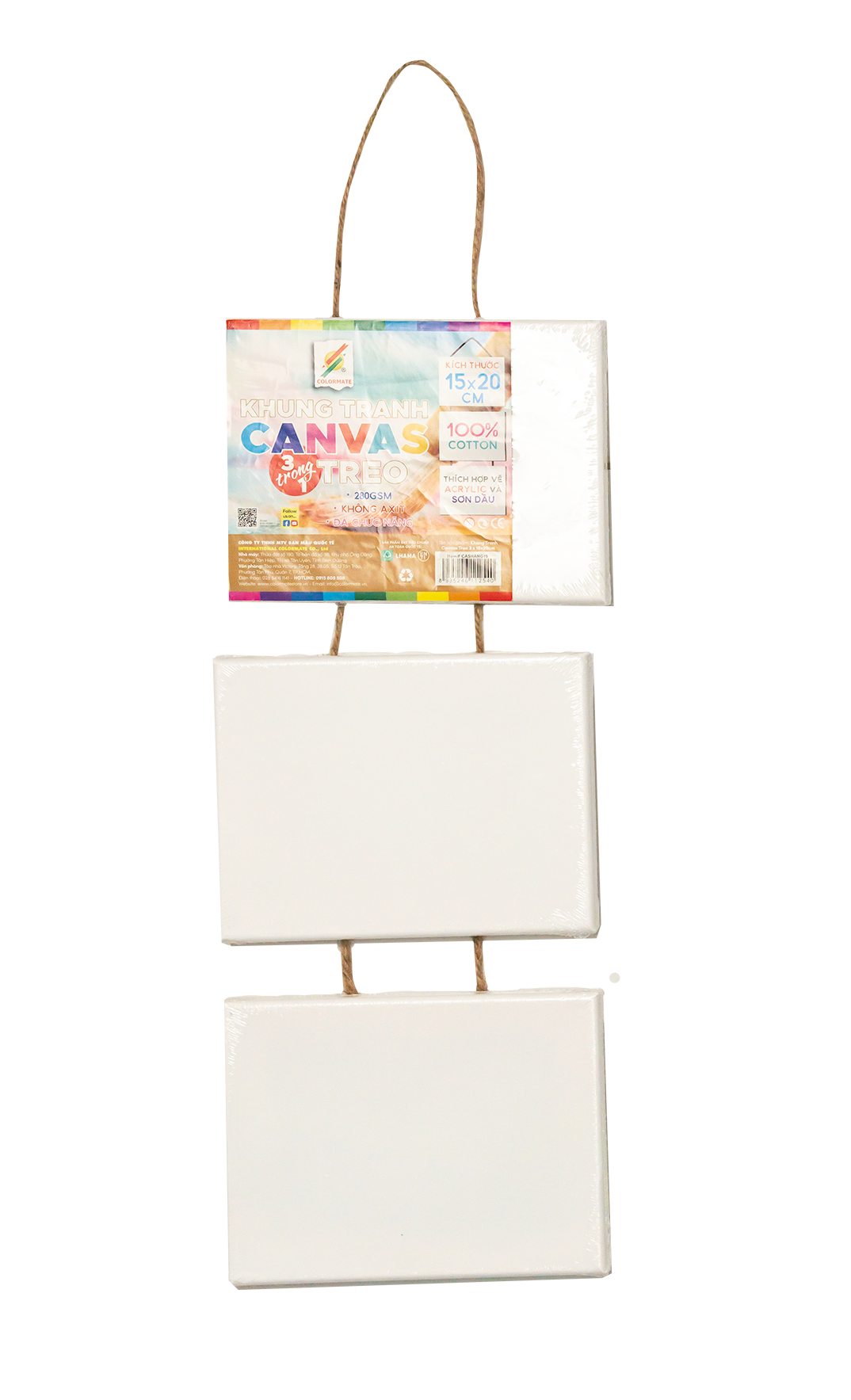 Set canvas treo 3pc 15x20cm-Colormate