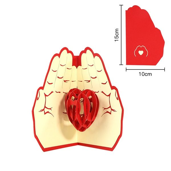 Thiệp 3D Bàn Tay Tình Yêu