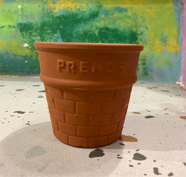 CDN chậu kem Prends nâu 8x6cm