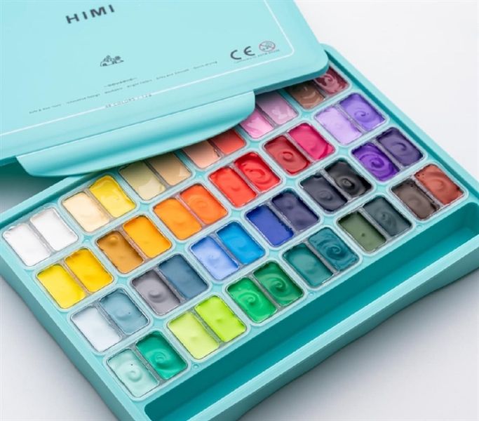 HIMI 48 COLORS 12G GOUACHE PAINT SET - NEW 2023