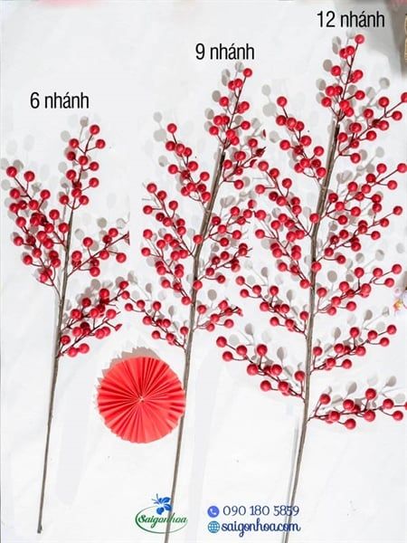 Nhánh đào đông 12 cành - 110cm