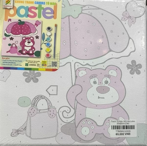 Tranh Tô Màu Số Hóa Lotso 20x20cm-Colormate