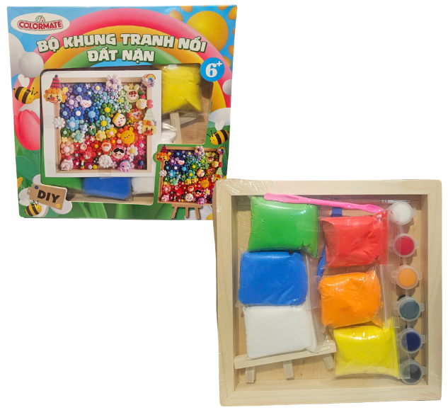 Bộ khung tranh nổi đất nặn