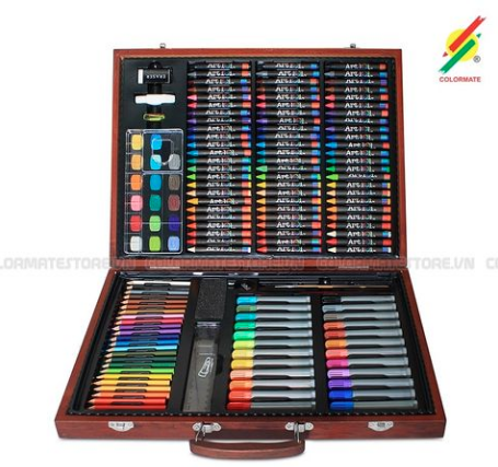 Bộ Màu Vẽ Hộp Gỗ MS-153W-Colormate