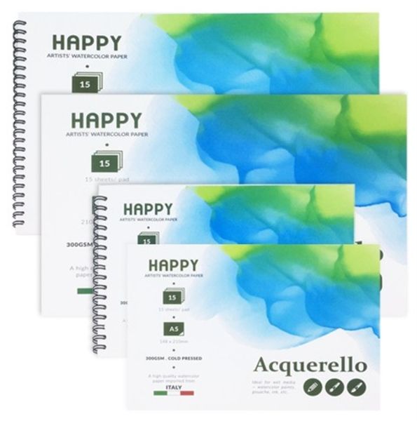 SỔ HAPPY LÒ XO A5 300G 15S