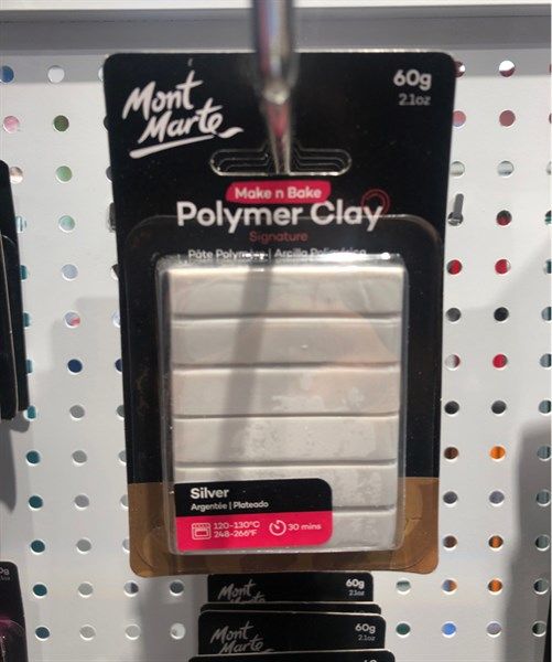 Đất Sét Polymer MM Make n Bake 60g - Silver