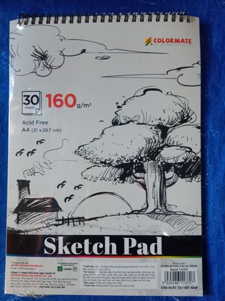 Tập Giấy Vẽ Sketch Pad A4 - 160 GSM-30 Tờ