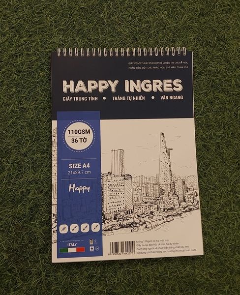 SỔ LÒ XO HAPPY INGRES 1 A4 110G 36 TỜ