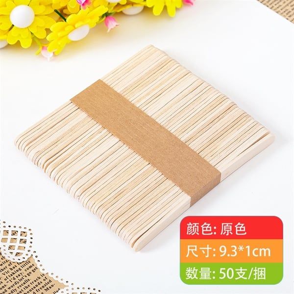 Que Gỗ Dẹt Màu 9,3x1CM