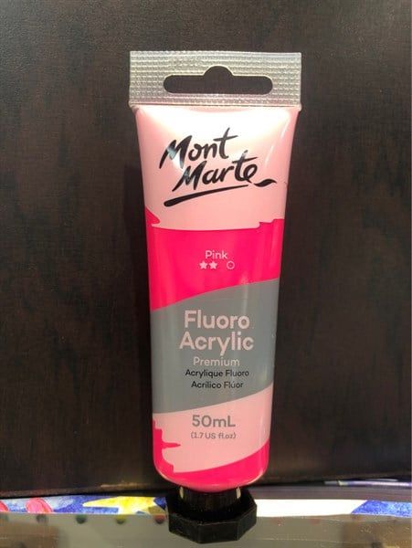 MM Fluoro Acrylic Paint 50ml - Pink