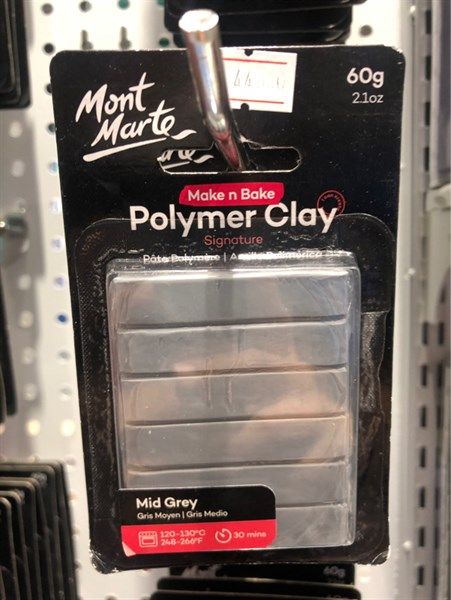 Đất Sét Polymer MM Make n Bake 60g - Mid Grey