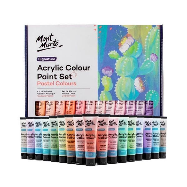 Acrylic Colour Pastel Paint Set Signature 36pc x 36ml