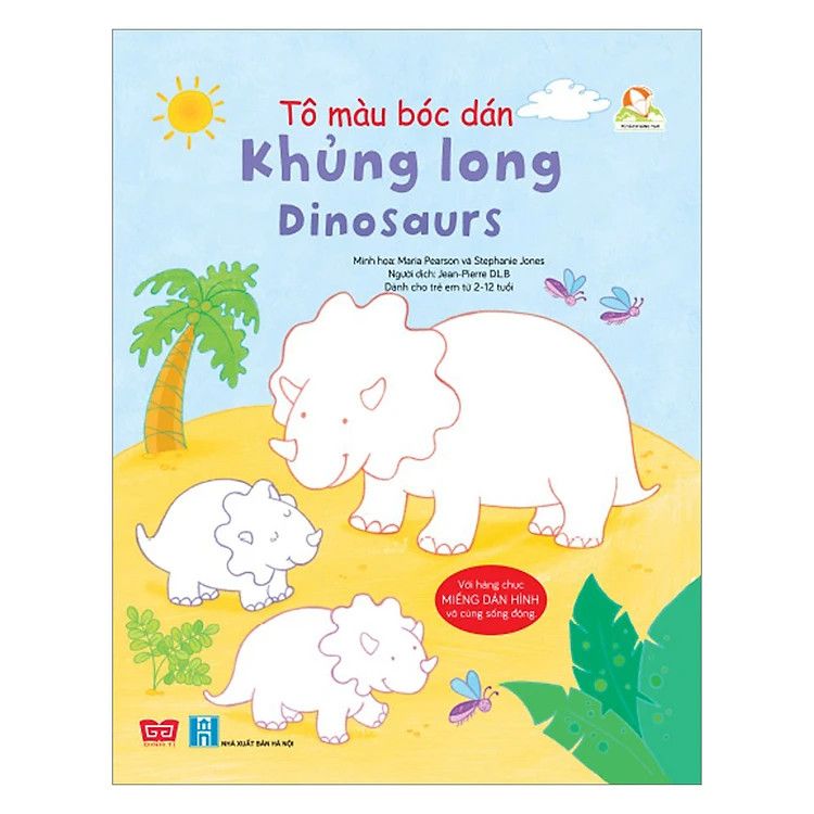 Tô màu bóc dán - Khủng long - Dinosaurs_ST_USB