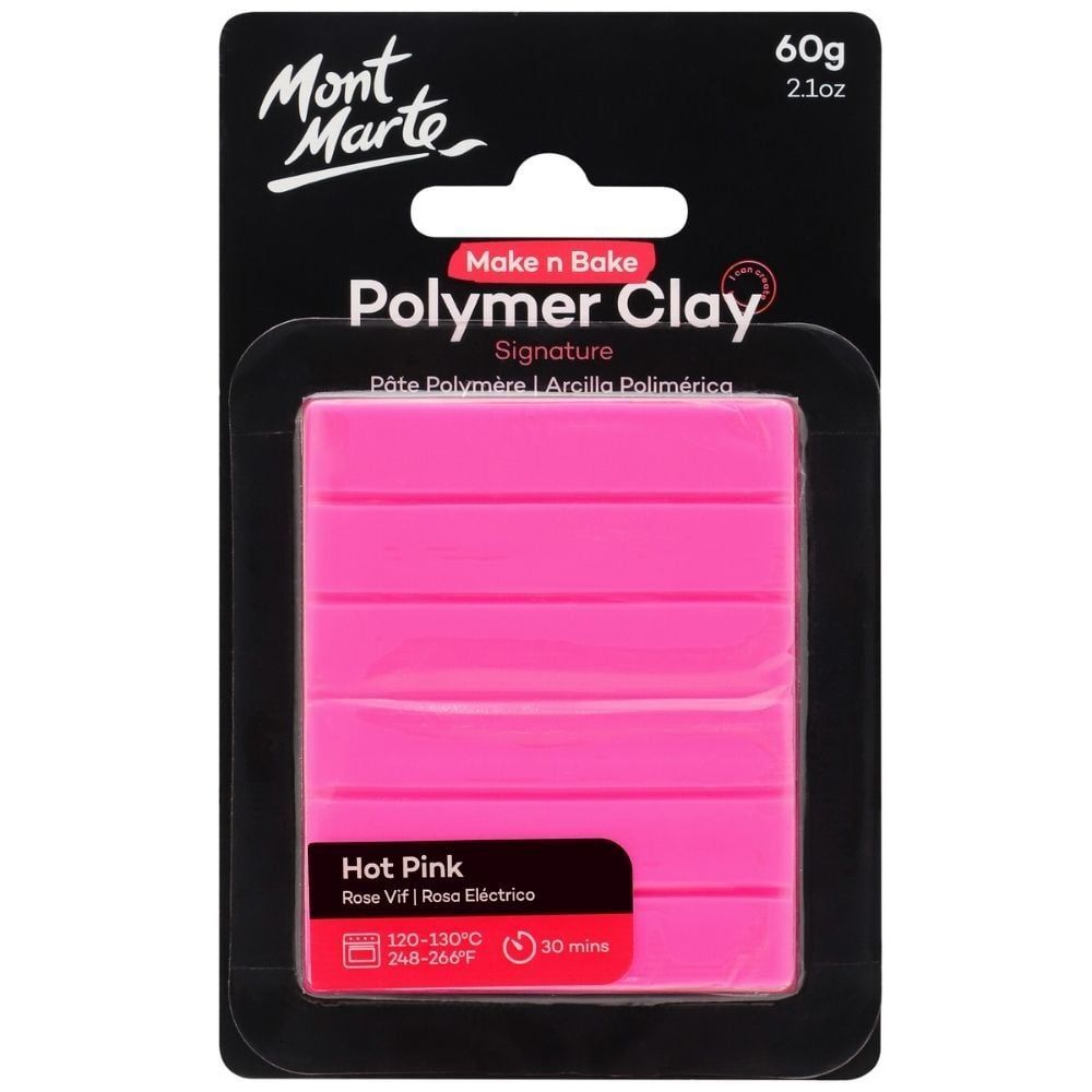 Đất Sét Polymer MM Make n Bake 60g - Hot Pink