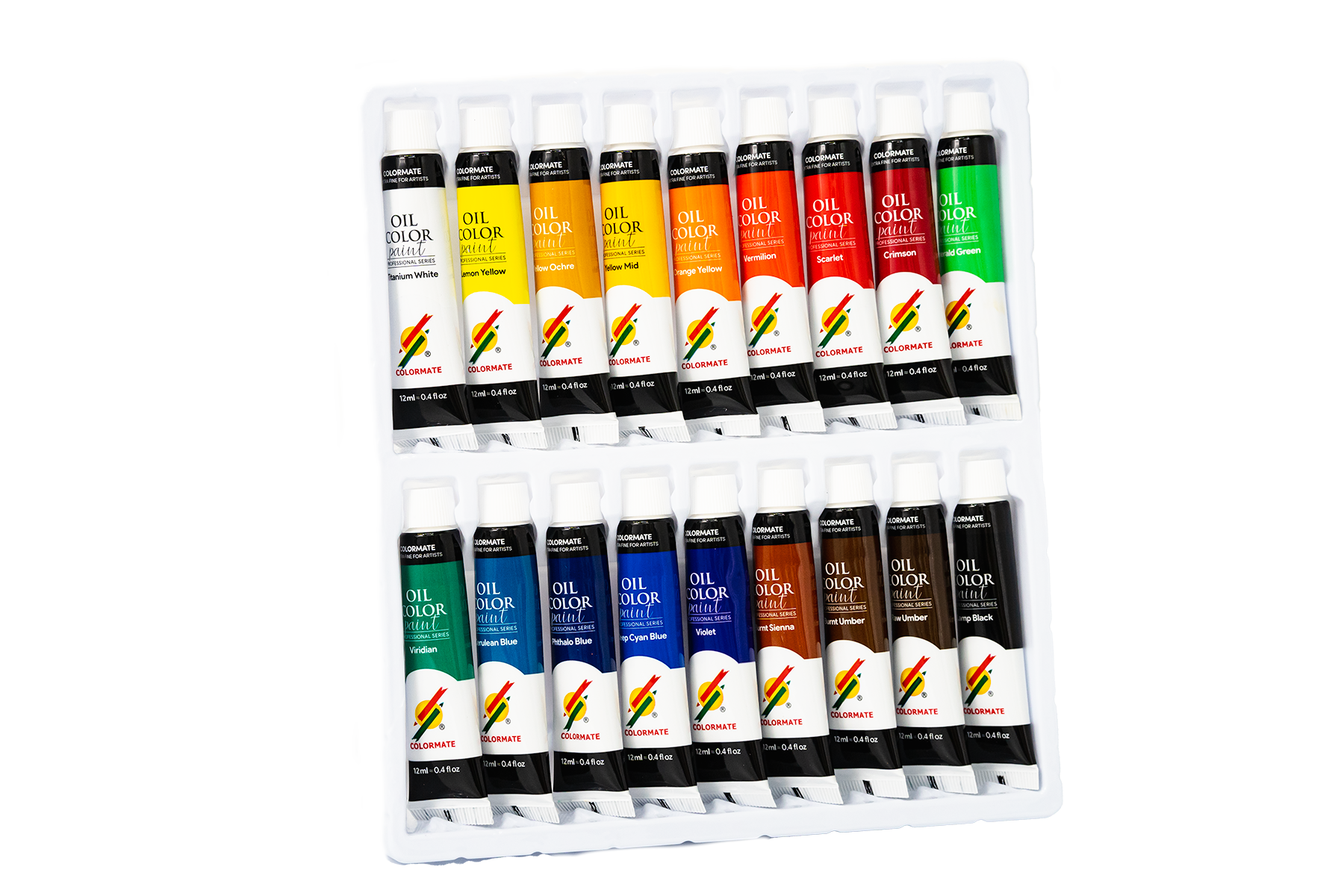 Hộp màu sơn dầu 18 tuýp (oil paint)-Colormate