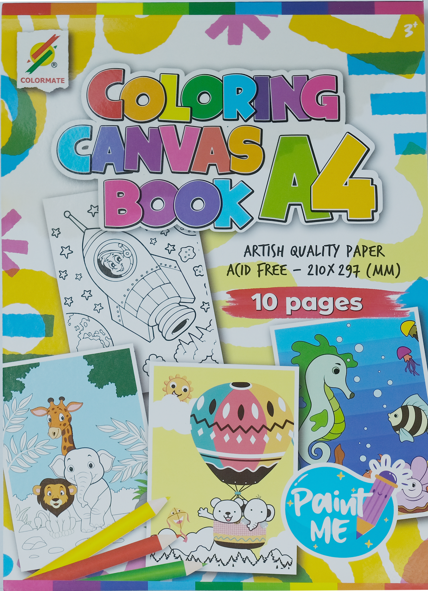 Tập tô màu canvas A4-Colormate