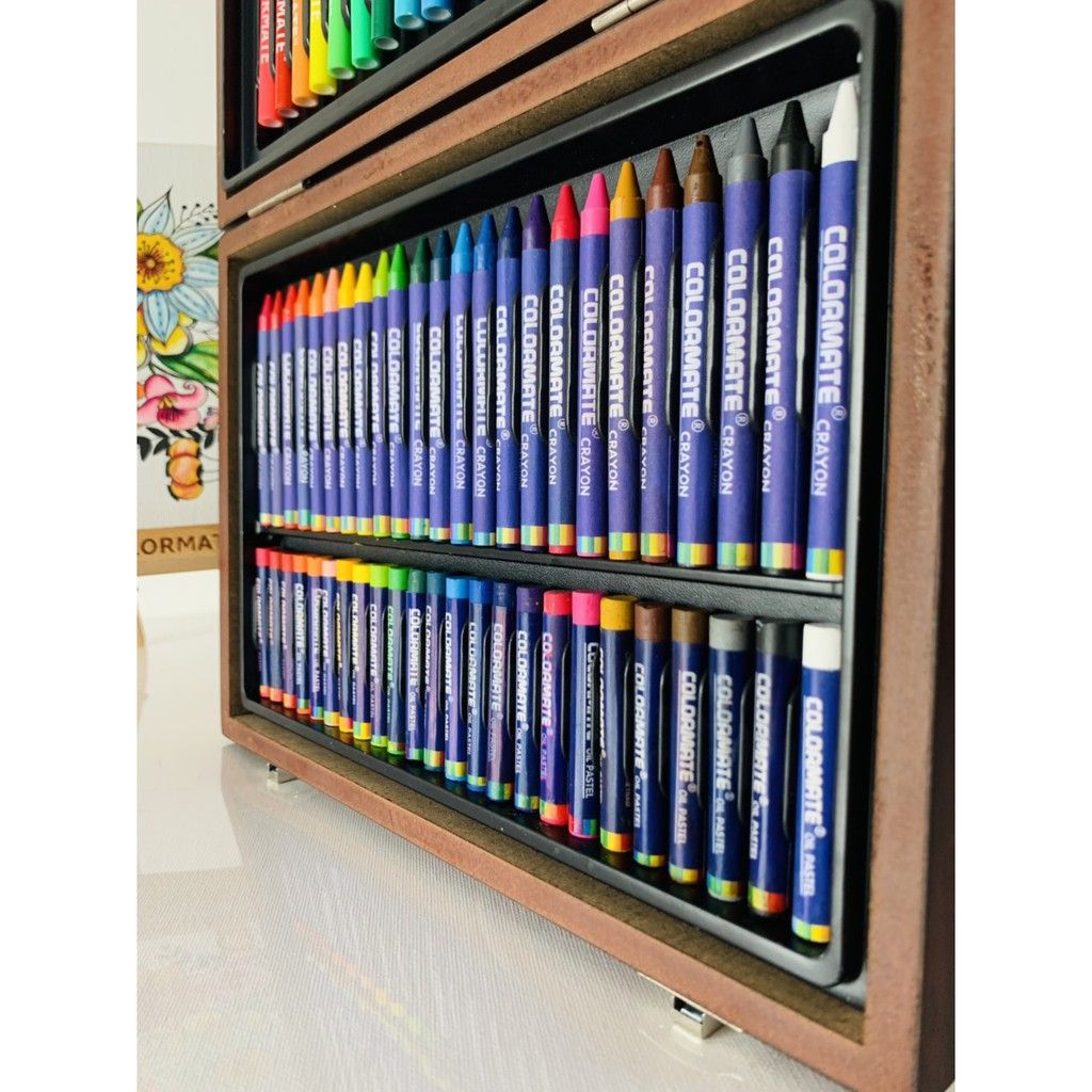 Bộ màu vẽ hộp gỗ cao cấp MS-67W -Colormate
