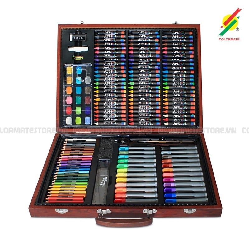 Bộ Màu Vẽ Hộp Gỗ MS-153W-Colormate