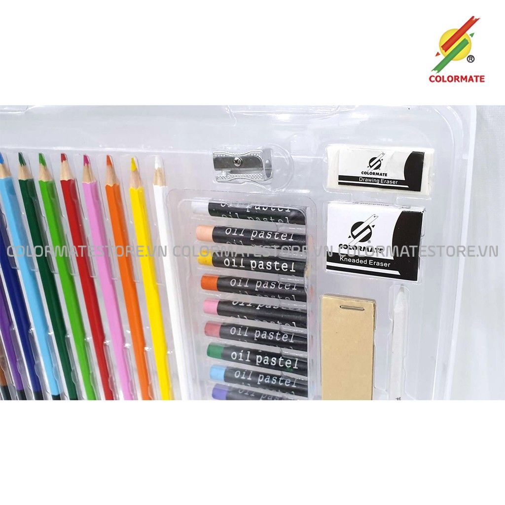 Bộ Màu Vẽ Hộp Nhựa Cao Cấp CM-30PLS-Colormate