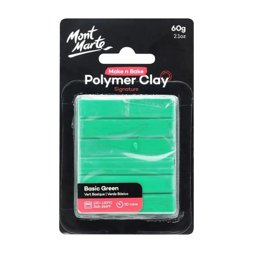 Đất Sét Polymer MM Make n Bake 60g - Basic Green