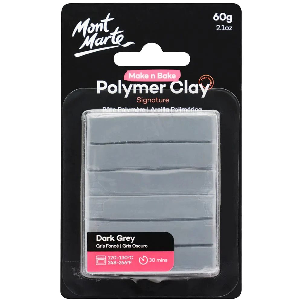 Đất Sét Polymer MM Make n Bake 60g - Dark Grey