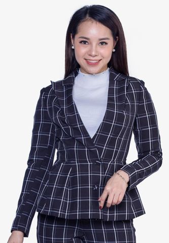 Áo vest nữ phối eo phồng