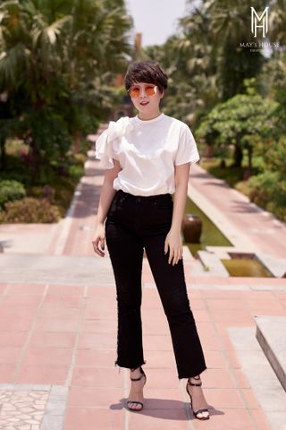 Quần Jeans ống vẩy - Đen