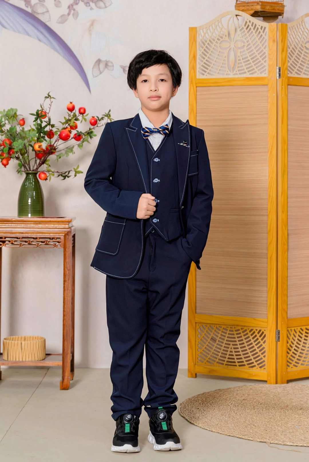 Vest Bé Trai Cao Cấp Phiên Bản Limited Crown Kids CKBL6933312 Size 30 - 50Kg
