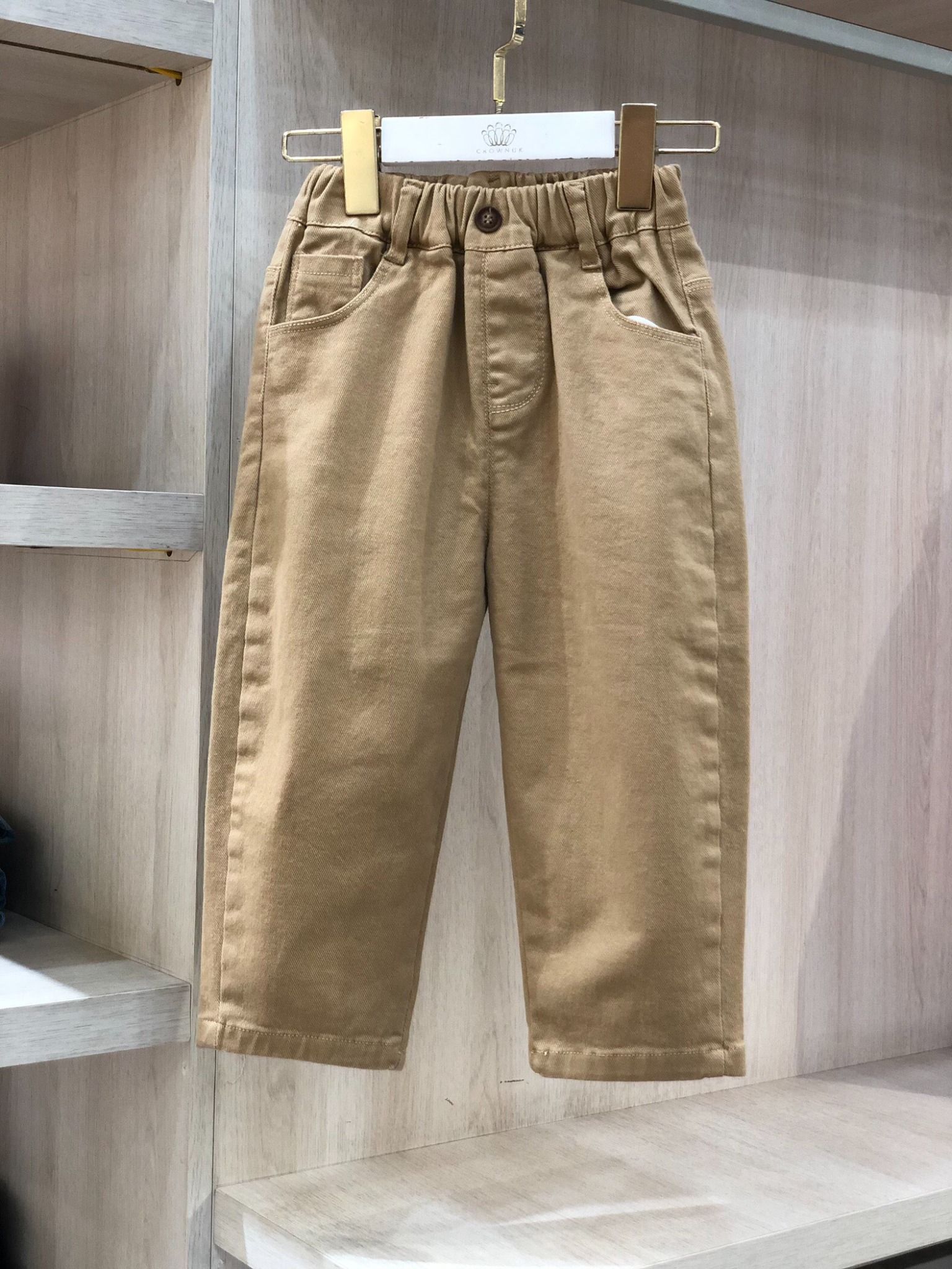  Quần Khaki Trẻ Em Cao Cấp Chính Hãng Crown Kids Dành Cho Bé Trai Đi Chơi Đi Học CKBL2732020 Size 13 - 27Kg 