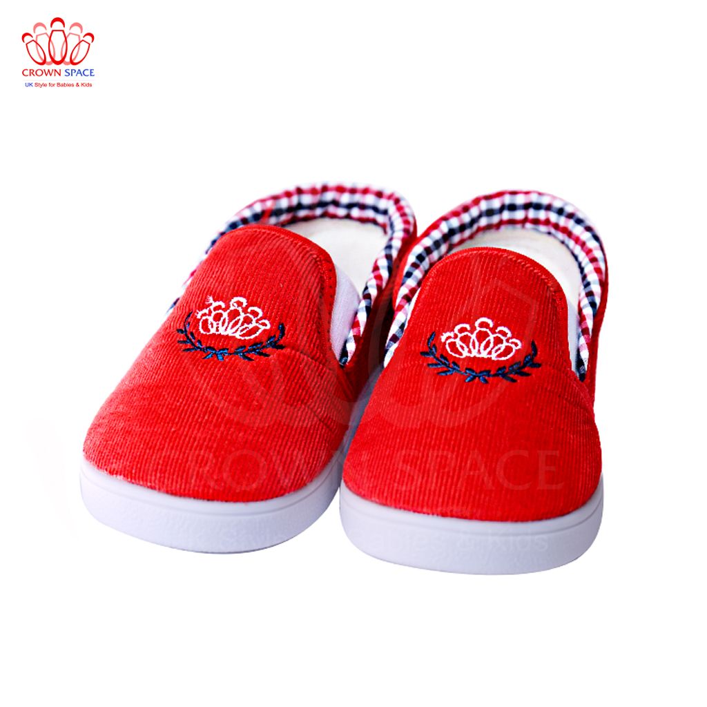 Giày Vải Tập Đi Bé Trai Bé Gái Đẹp Crown UK Royale Baby Walking Shoes Trẻ em Cao Cấp 132_857 Nhẹ Êm Size 6-10/2-6 Tuổi
