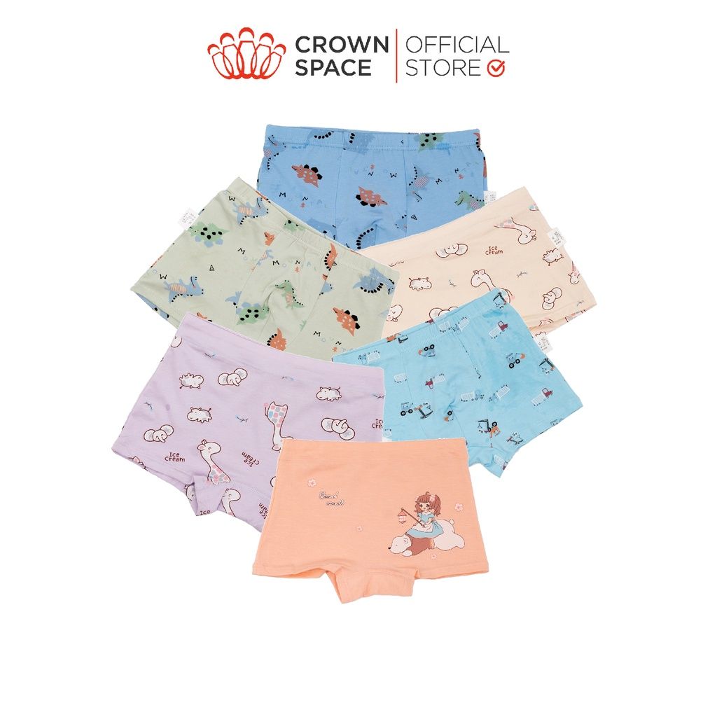 Combo 2 Quần Chip Bé Trai Kháng Khuẩn, Thoáng Mát | Crown Space CKBS8020301