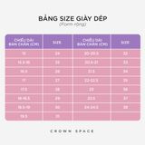  Giày Búp Bê Trẻ Em Cao Cấp Chính Hãng Crown Space Dành Cho Bé Gái Đi Chơi Đi Học CRUK3154 Size 28 - 36 